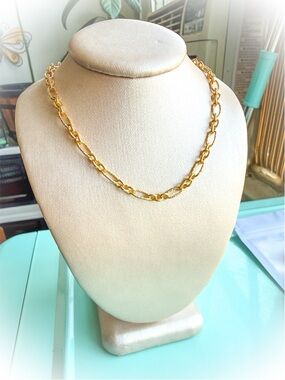 20” 18K Gold Electroplated Link Chain Necklace OTC Italy